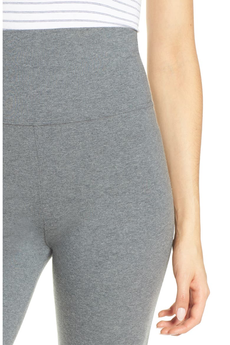 High Waist Crop Leggings, Alternate, color, CHARCOAL GREY