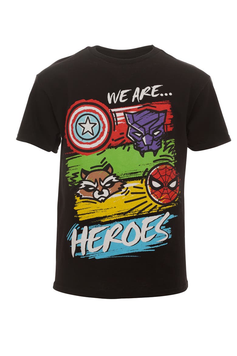 3-Pack Short Sleeve T-Shirts, Alternate, color, Grey Black Red