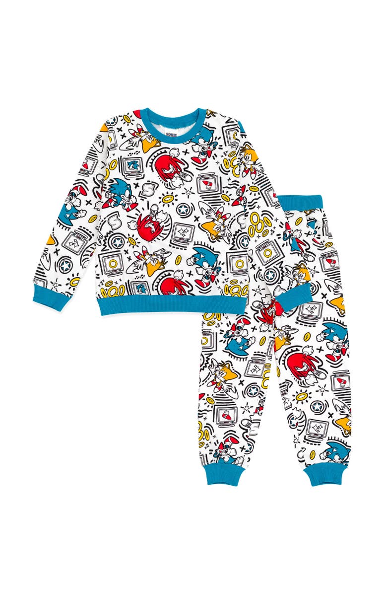 SEGA Sonic the Hedgehog French Terry Sweatshirt & Pants Set, Main, color, White