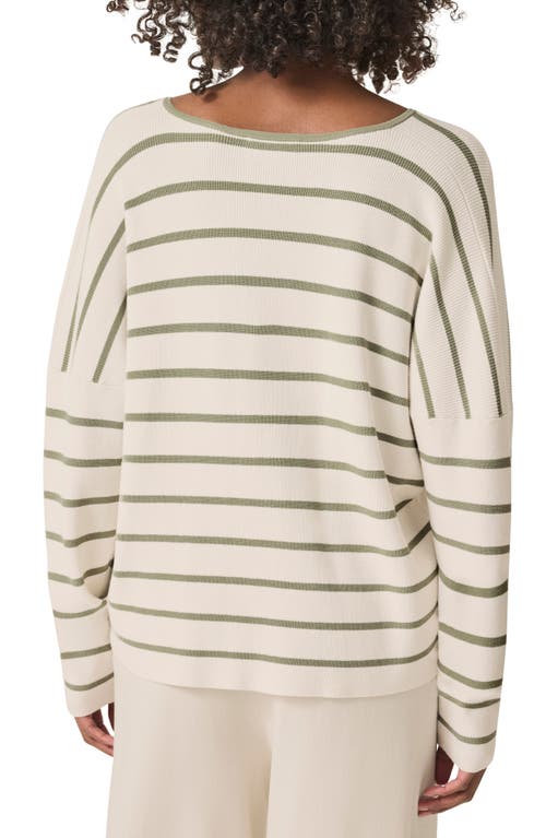 Splendid Veronica Stripe Sweater In White