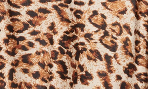 Bebe Animal Print Lace Trim Slipdress In Multi