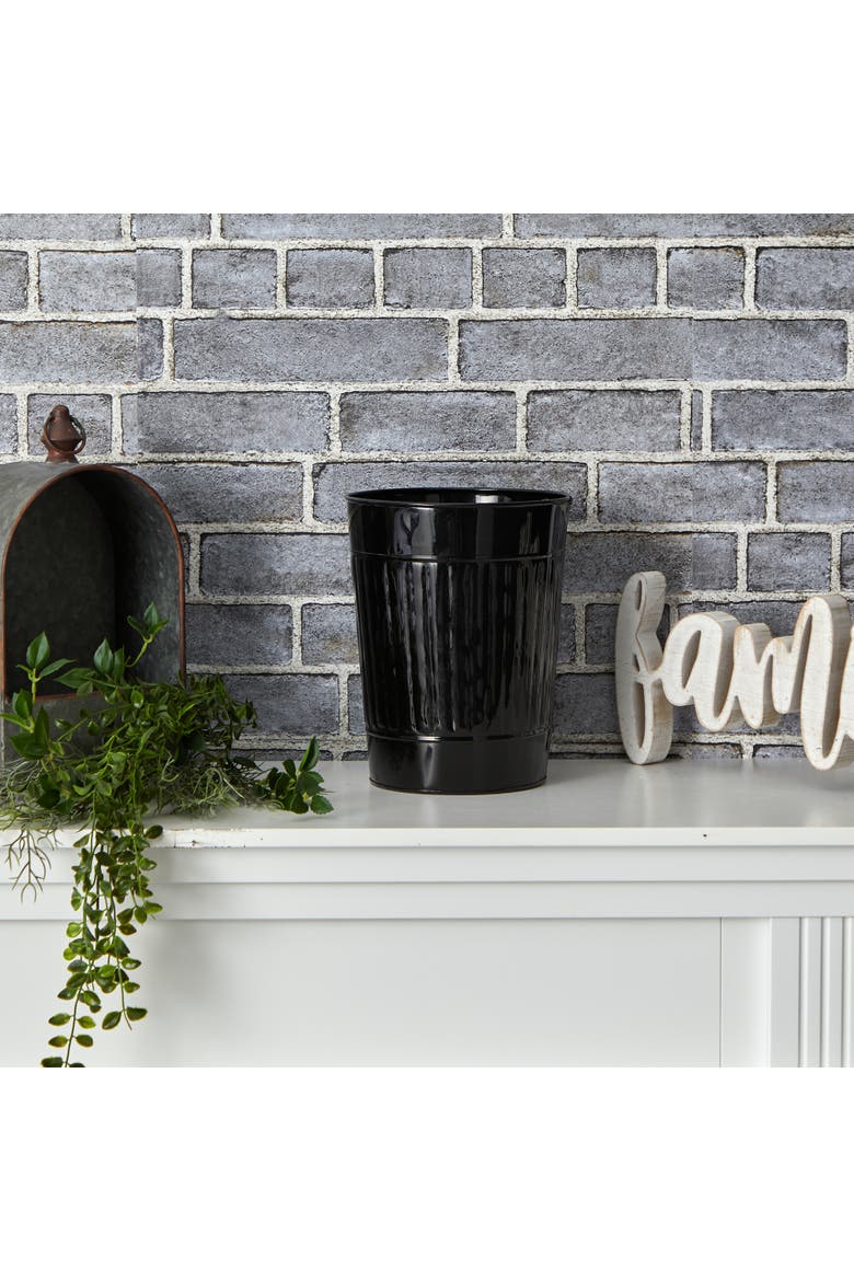 10-in Farmhouse Country Pail Planter, Alternate, color, Black