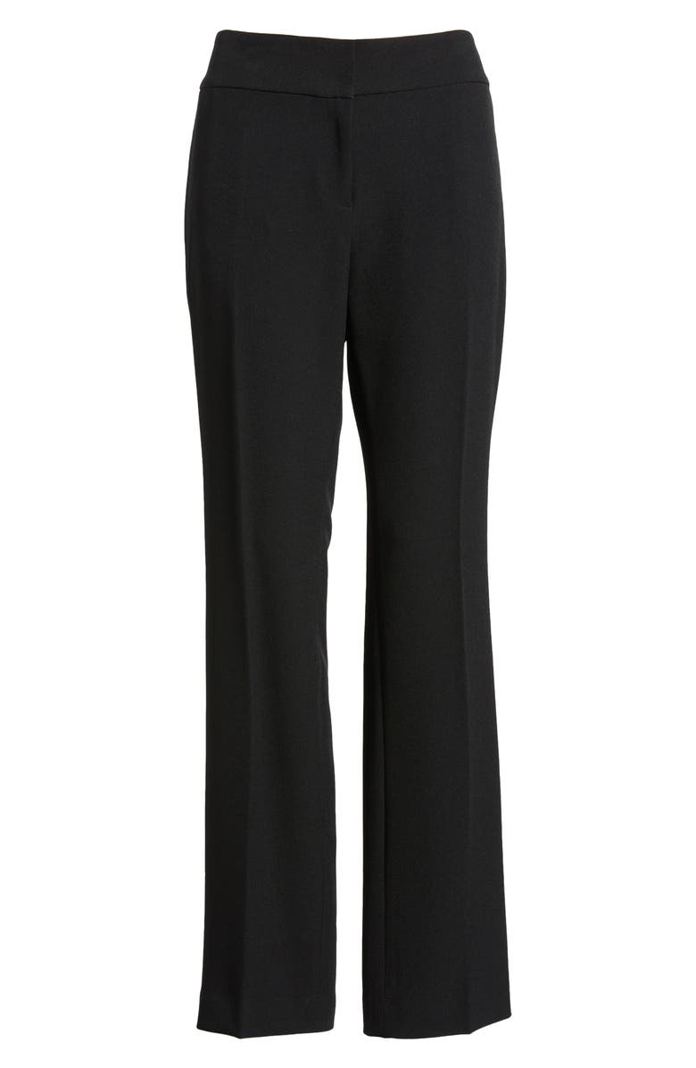 KASPER Flat Front Slim Pants, Alternate, color, Black