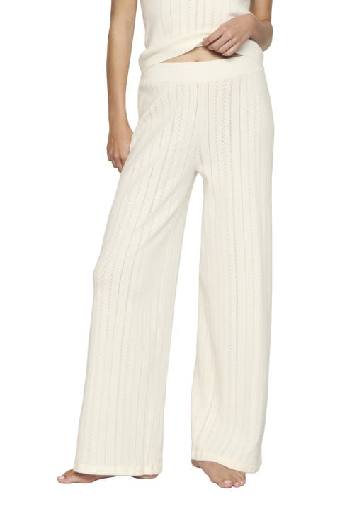 Pointelle Straight Leg Pants