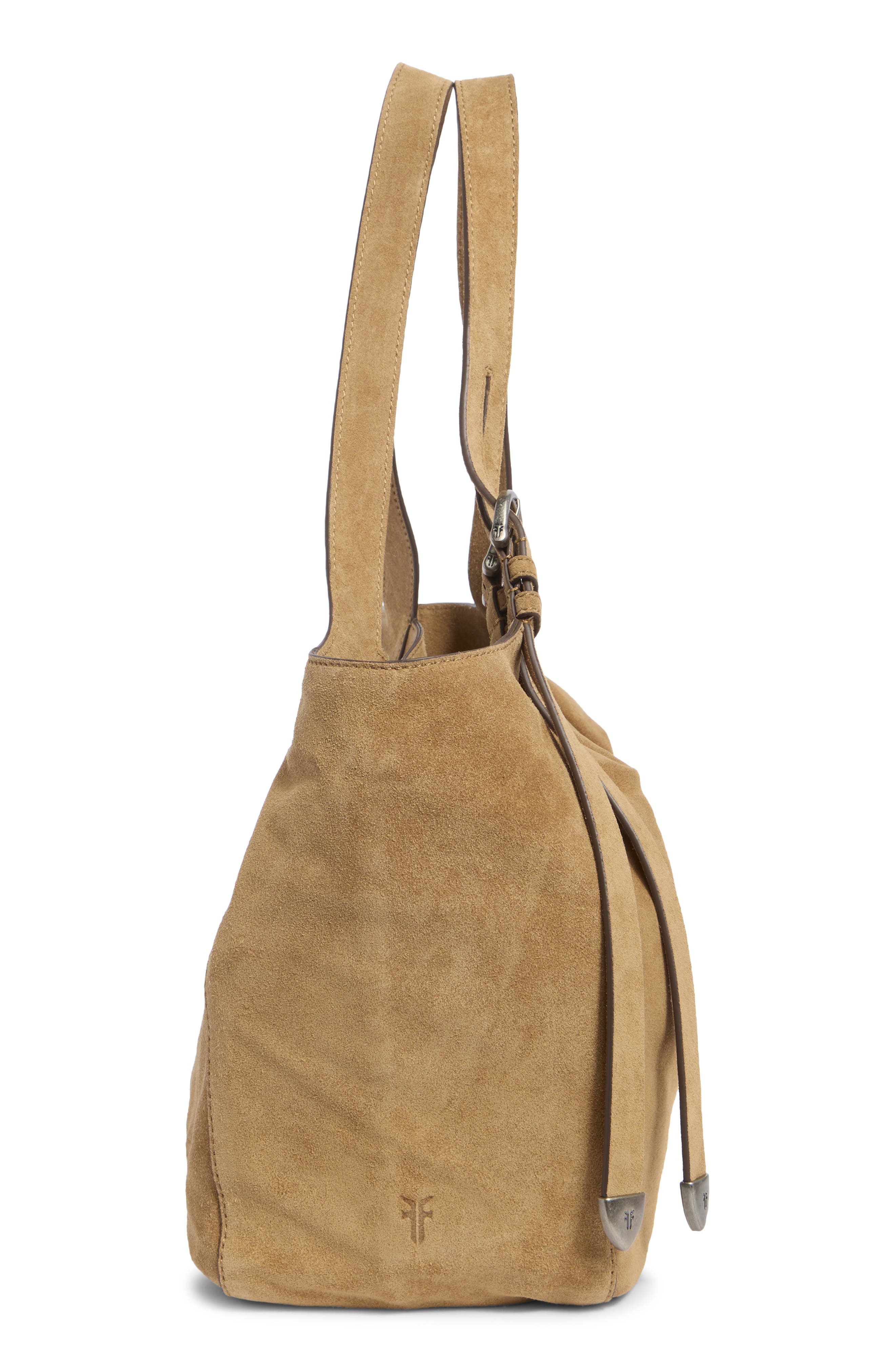 Heather Suede Tote Bag, Alternate, color, BEIGE