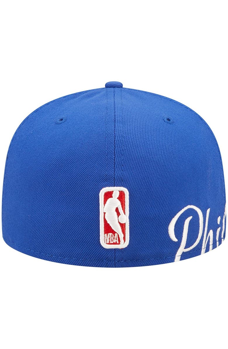 New Era Men's New Era Royal Philadelphia 76ers Side Split 59FIFTY Fitted Hat, Alternate, color, Royal