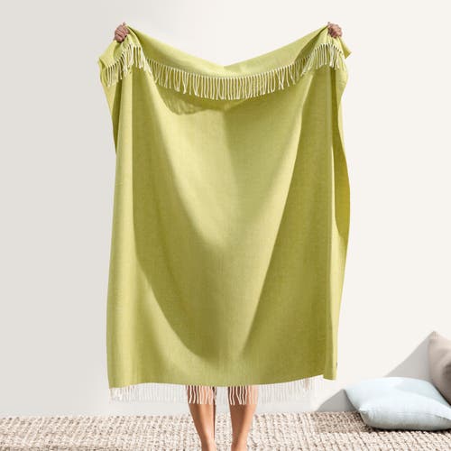 Lands Downunder Italian Herringbone Throw In Green