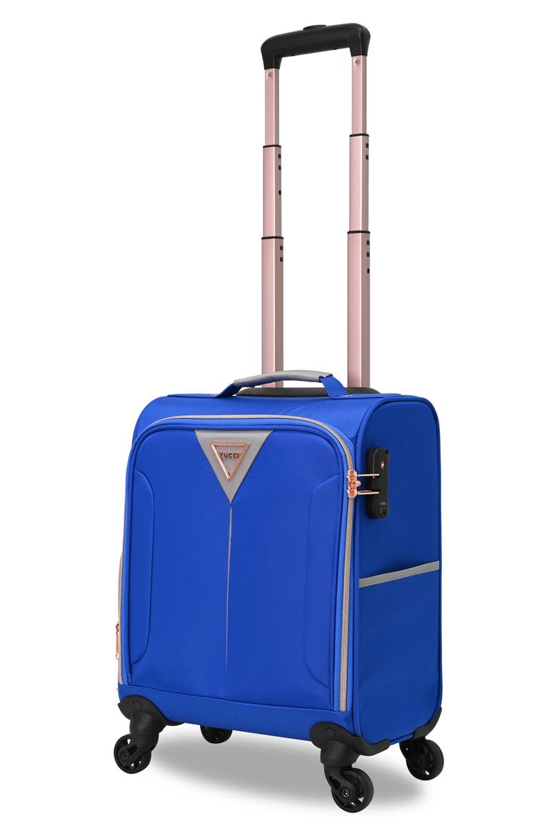 Abito 16-Inch Underseat Spinner Suitcase, Alternate, color, COBALT BLUE