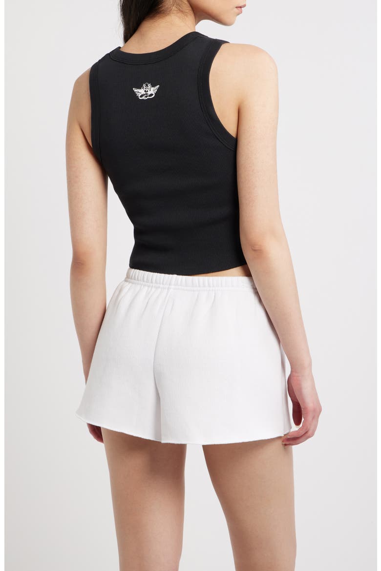 Randy Graphic Ribbed Tank, Alternate, color, BLACK