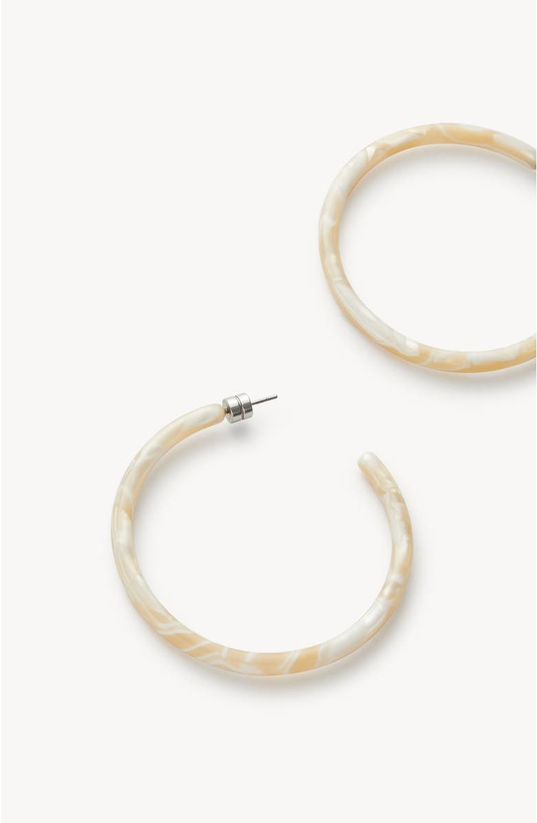 MACHETE Large Hoops, Alternate, color, Ivory