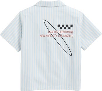 Kids' Core Stripe Cotton Graphic Camp Shirt