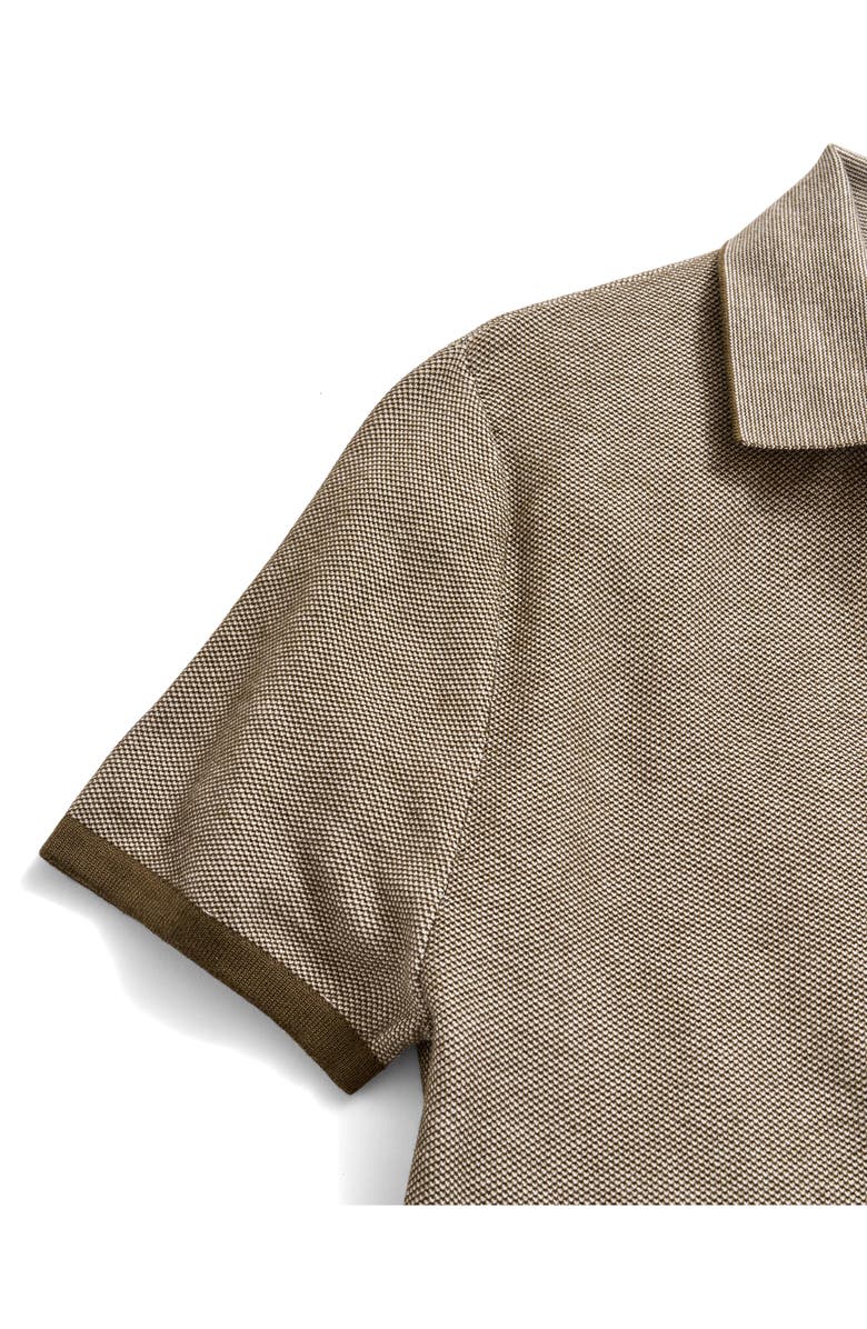 Billy Reid Bird's Eye Piqué Polo Sweater, Alternate, color,
