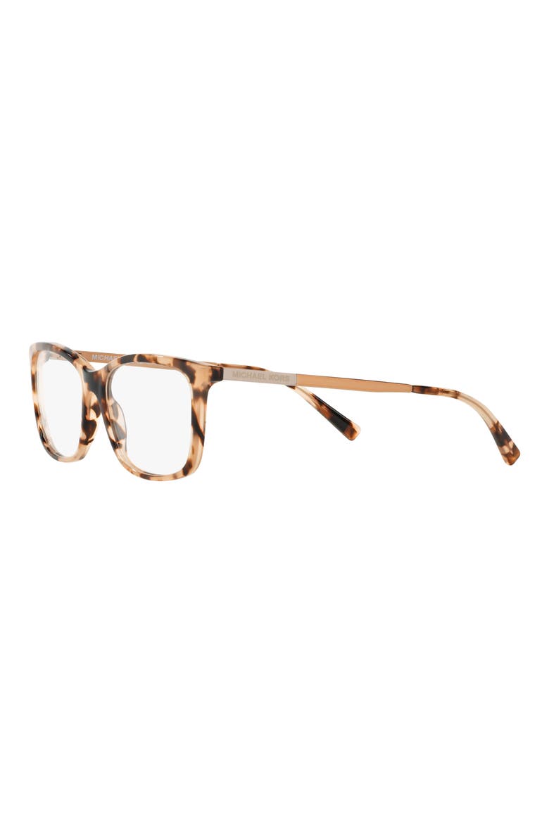 52mm Square Optical Glasses, Alternate, color, PINK TORT