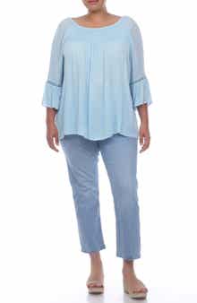 BOHO ME Smocked Bell Sleeve Blouse