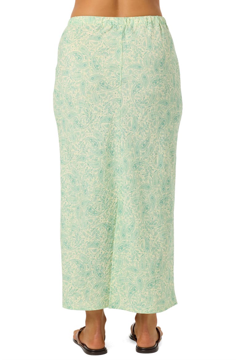 Kavali Paisley Midi Skirt, Alternate, color, CITRON