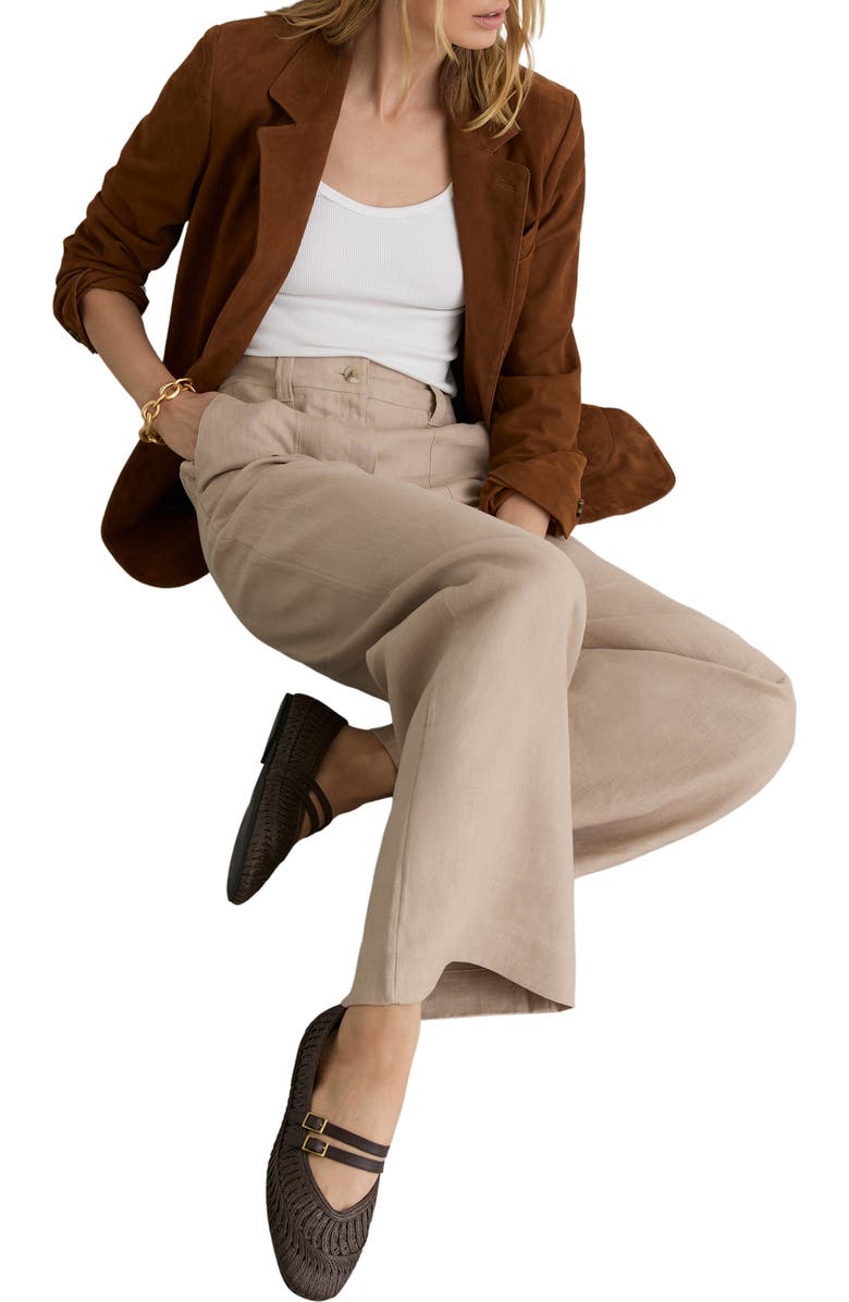 Reiss Elizabeth Mary Jane Flat, Alternate, color, Chocolate