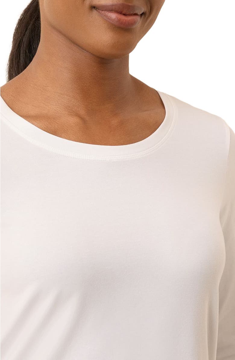 Pact Luxe Stretch Jersey Swing Long Sleeve Tee, Alternate, color, White