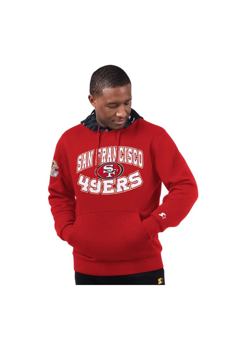 STARTER Men's Starter Scarlet San Francisco 49ers Thursday Night Gridiron Pullover Hoodie, Alternate, color, Scarlet