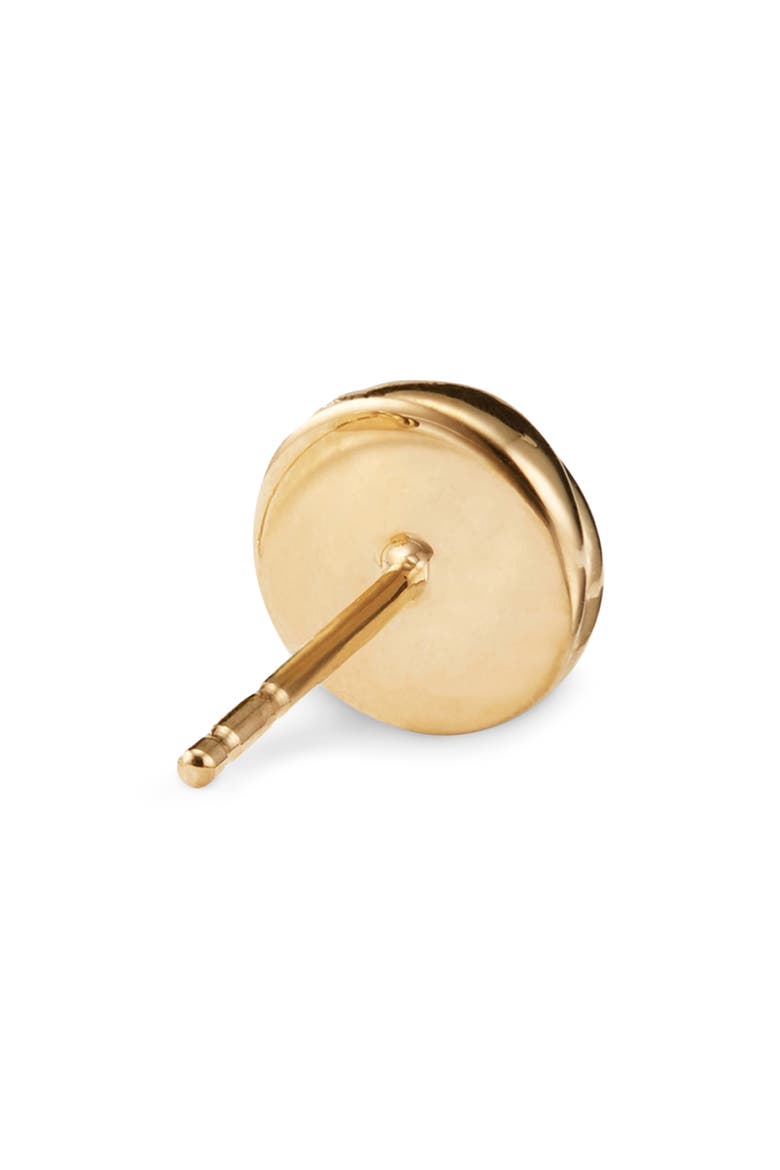 'Sculpted Cable' Stud Earring in Gold, Alternate, color, GOLD