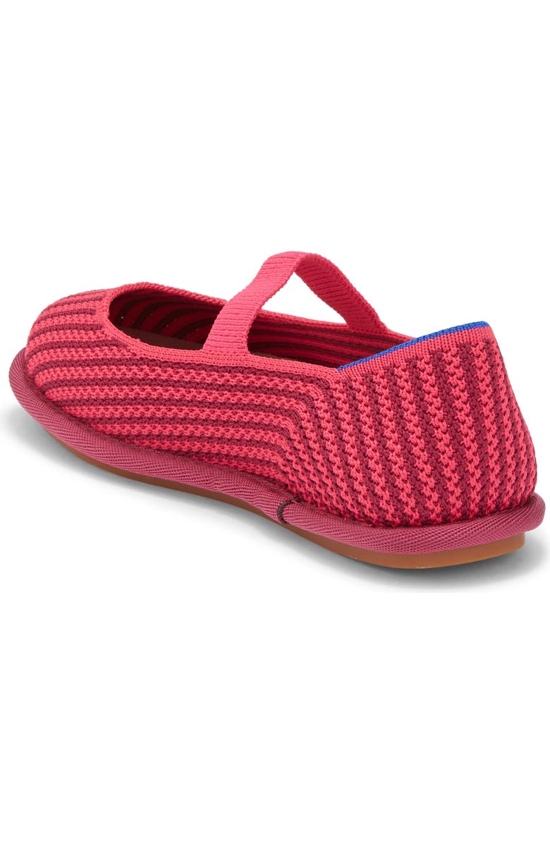 Rothy's Kids' The Mini Mary Jane Flat, Alternate, color, Raspberry Stripe