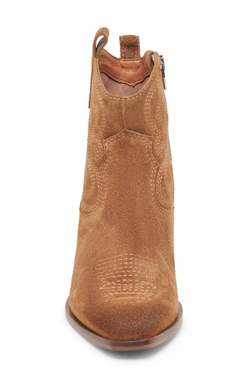 Dolce Vita Shania Western Boot In Brown Suede
