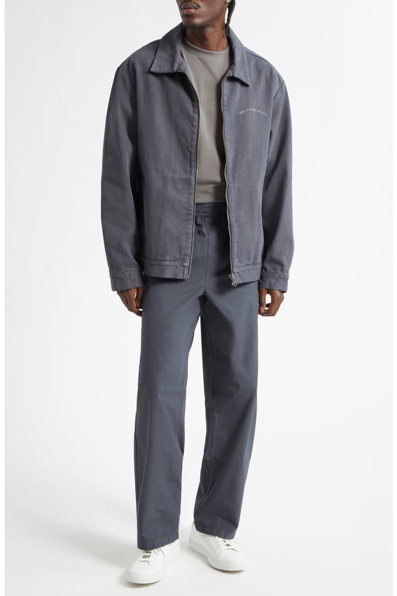 Lake Cotton Twill Zip Jacket, Alternate, color, CHARCOAL