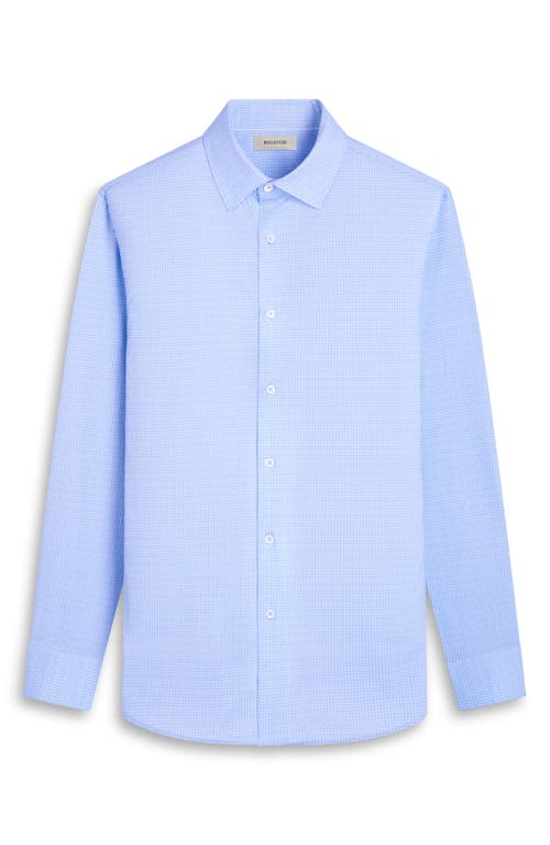 Bugatchi James Ooohcotton® Mini Check Print Button-up Shirt In Ice