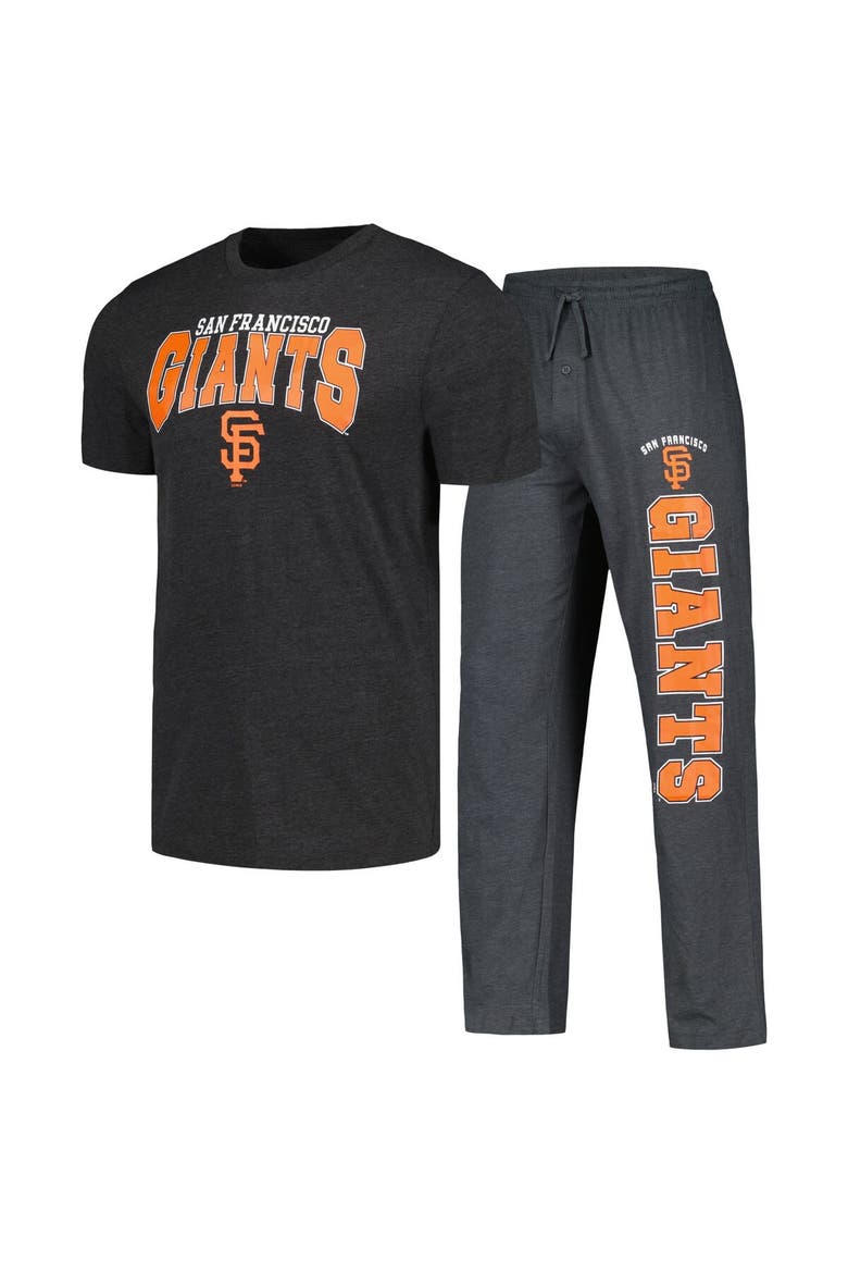 Men's Concepts Sport Charcoal/Black San Francisco Giants Meter T-Shirt & Pants Sleep Set, Alternate, color, Charcoal