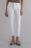 KUT from the Kloth Rachael Fab Ab High Waist Raw Hem Crop Mom Jeans