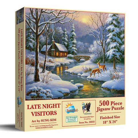 Late Night Visitors 500 piece Jigsaw Puzzle for Adults