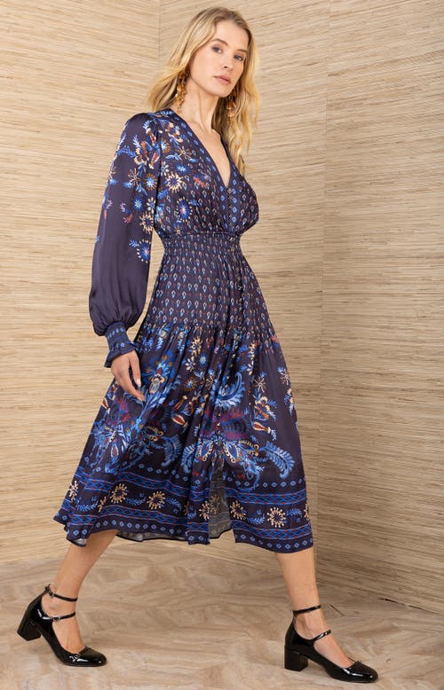 Hale Bob Raquel Charmeuse Dress In Blue