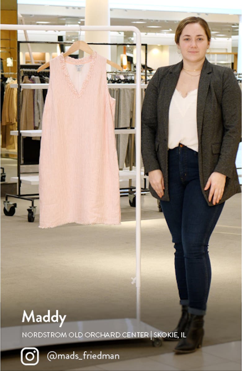 Cabana Stripe Sleeveless Shift Dress, sales video thumbnail