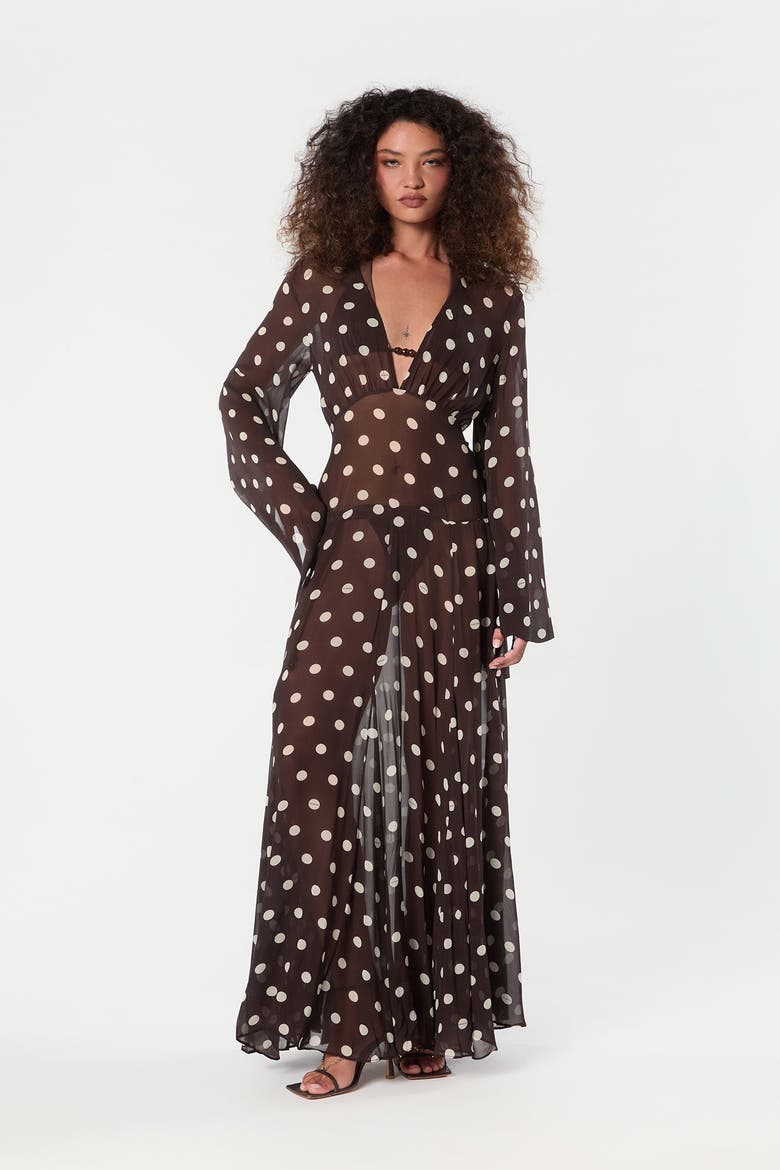 Marella Dress, Alternate, color, Espresso / Ivory Polka Dot