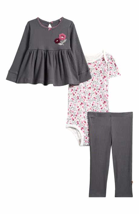 Huggies Organic Cotton Long Sleeve Top, Leggings & Bodysuit Set