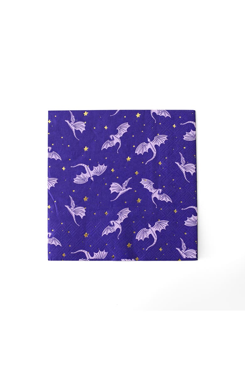Jollity & Co. Romantasy Dragon Themed Large Napkins, Main, color, Assorted Pre-Pack