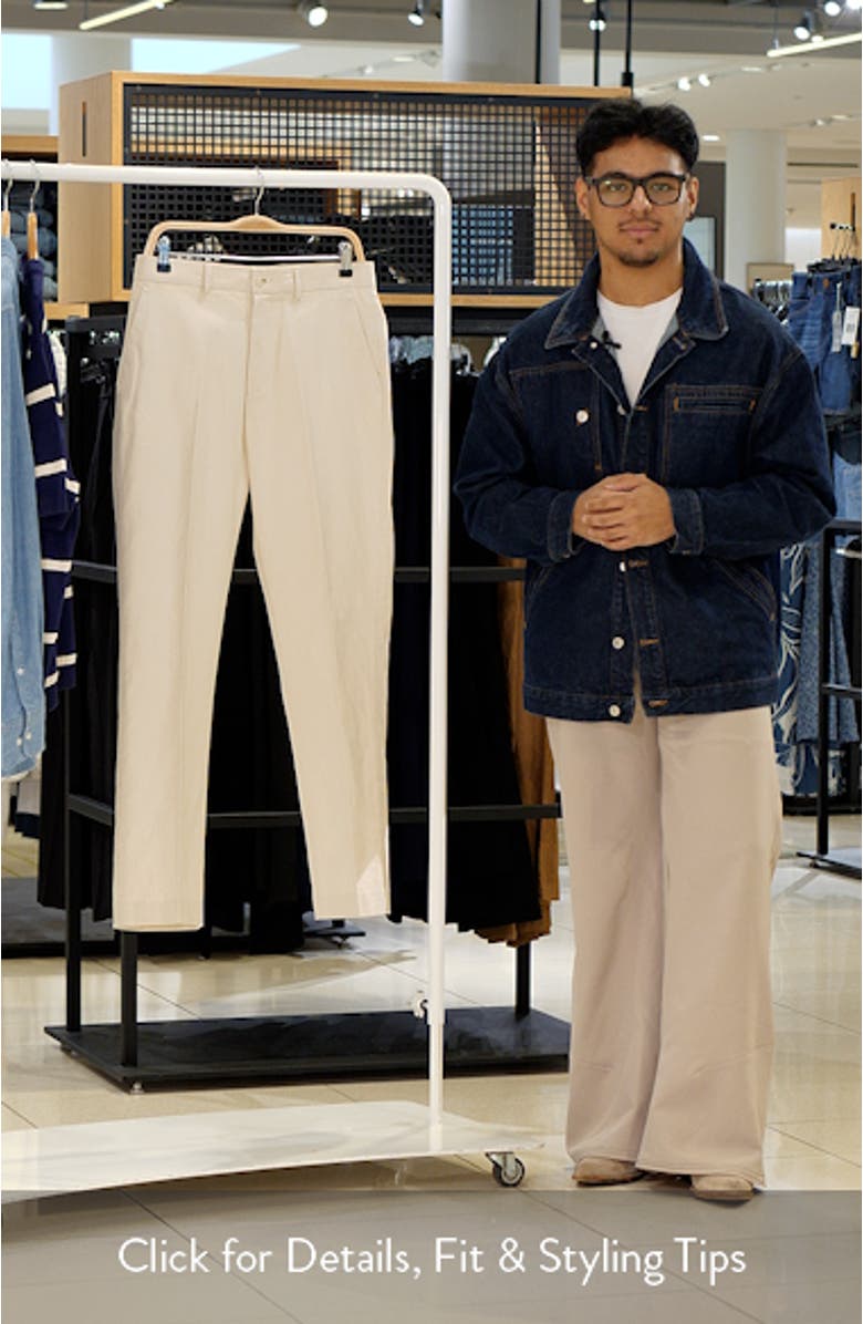Linen Blend Straight Leg Pants, sales video thumbnail