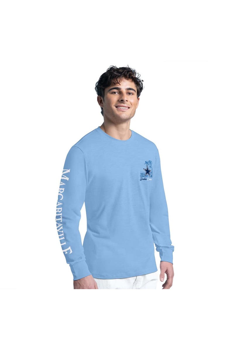 Margaritaville Men's G-III Sports by Carl Banks Light Blue Dallas Cowboys Margaritaville It's Five O'Clock Somewhere Long Sleeve T-Shirt, Alternate, color, Light Blue