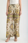LOVE THE LABEL Jocelyn Scarf Print Wide Leg Pants