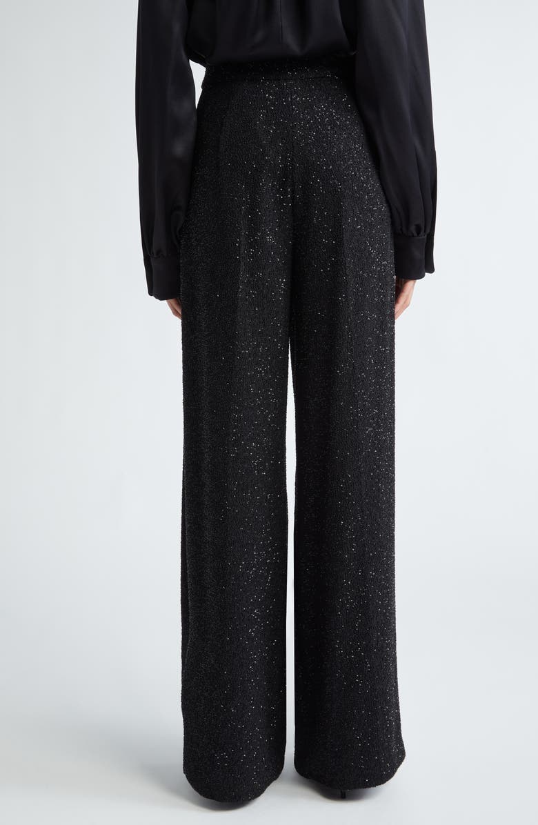 Max Mara Navigli Sequin Stretch Virgin Wool Bouclé Trousers, Alternate, color, 