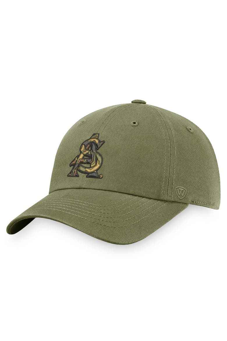 Men's Top of the World Olive Arizona State Sun Devils OHT Military Appreciation Unit Adjustable Hat, Main, color, Olive