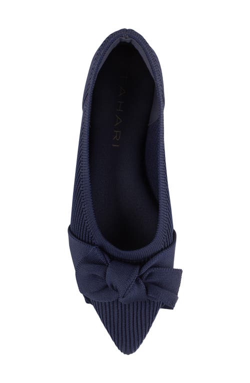 Tahari Montserrat Pointed Toe Flat In Blue
