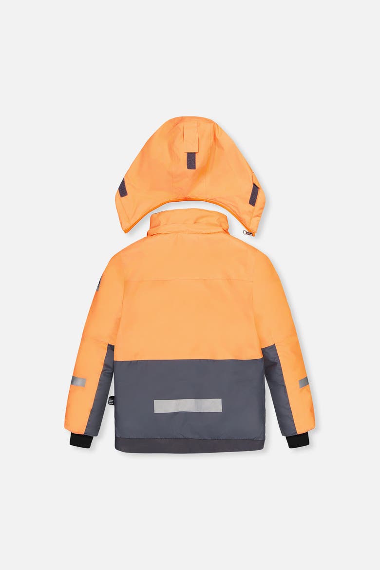Teknik Fleece Jacket with Expandable Sleeves & Pants Two Piece Snowsuit, Alternate, color, Bright Orange, Grey and Taupe