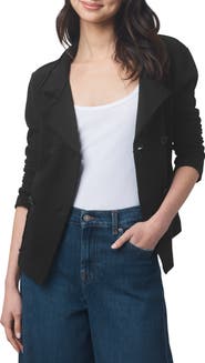 Splendid Double Breasted Cotton French Terry Blazer