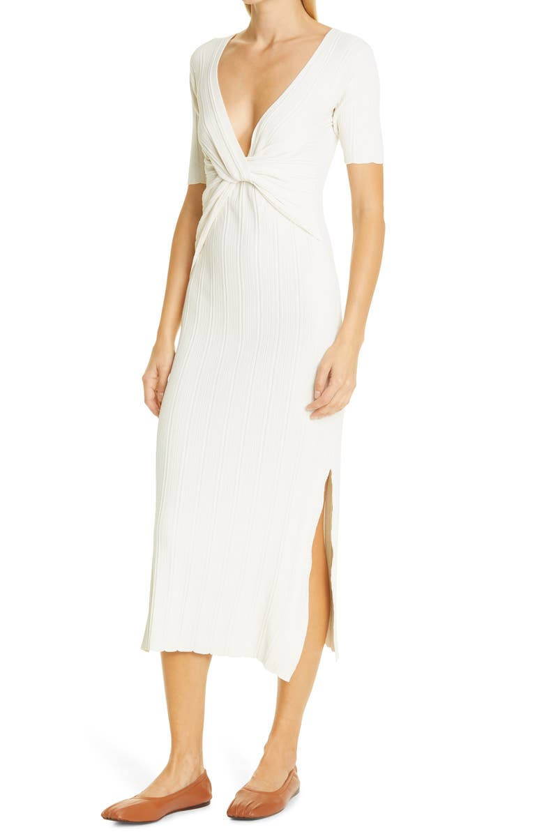 FRAME Twist Front Sweater Dress, Alternate, color,