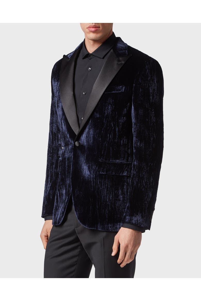 Velvet Blazer Lord Fit Men, Main, color, darkblue