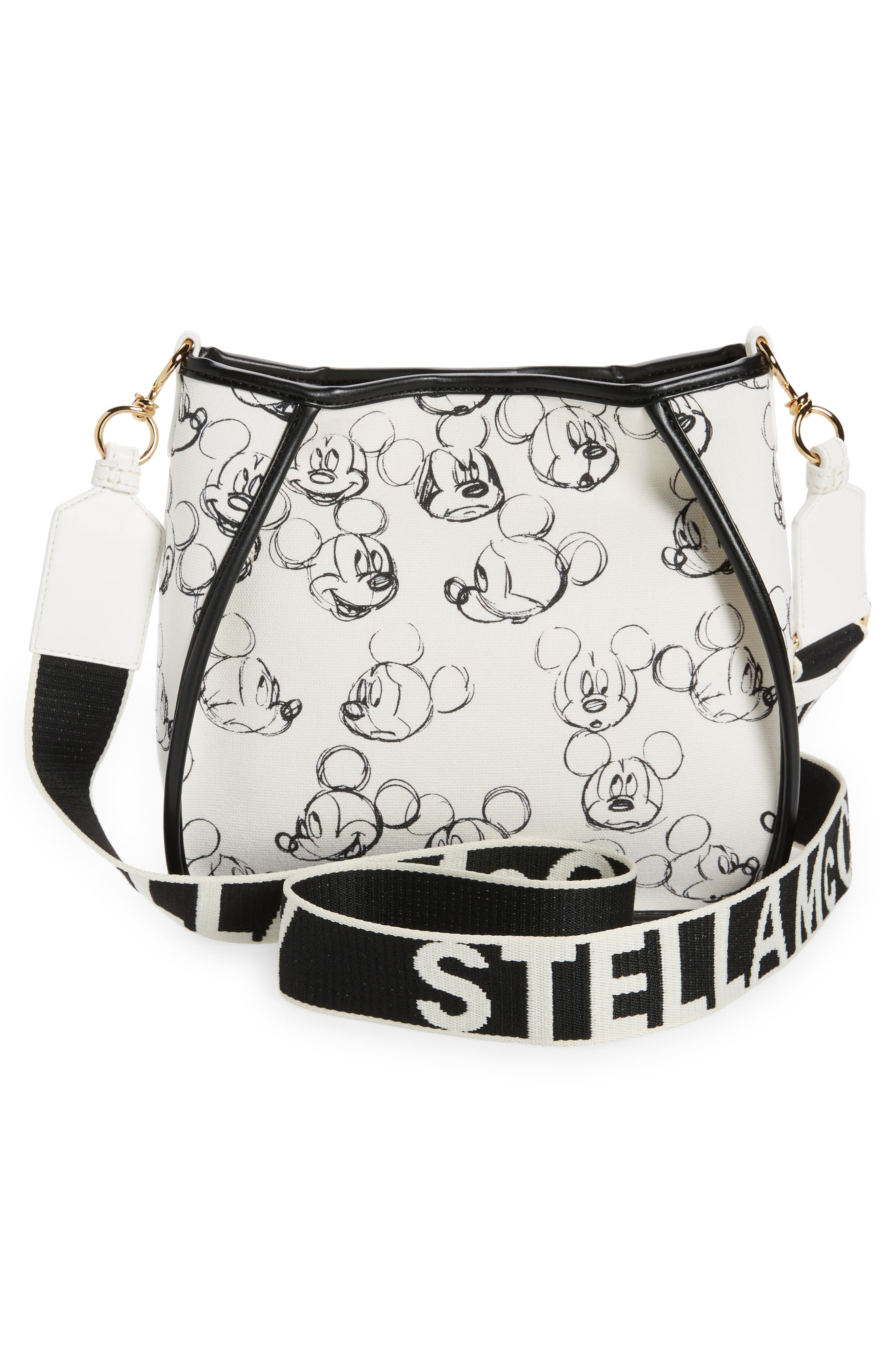 Stella McCartney x Fantasia Disney Mickey Mouse Print Canvas Crossbody Bag, Alternate, color, 