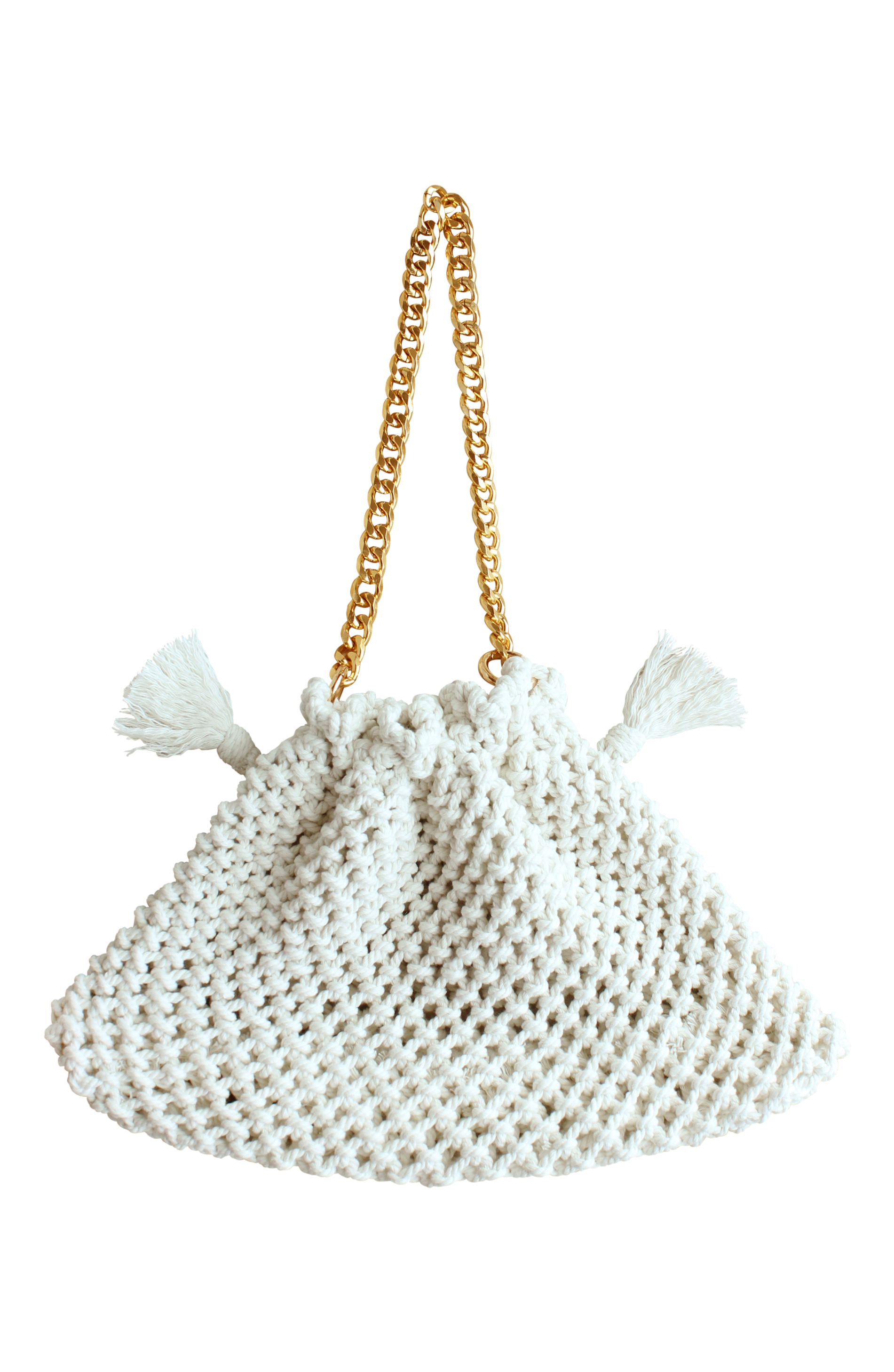 BRUNNA.CO The Lyon Macrame Tote Bag In Off White, Main, color, Off White