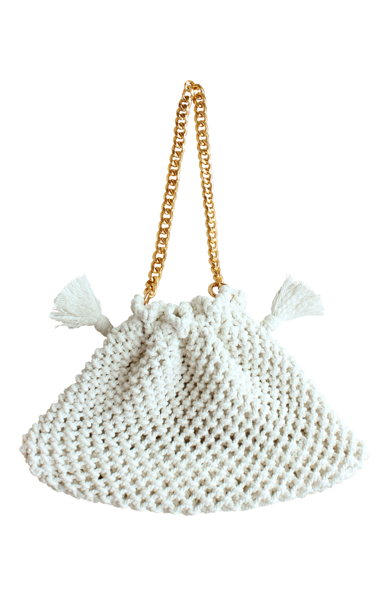 BRUNNA.CO The Lyon Macrame Tote Bag In Off White, Main, color, Off White
