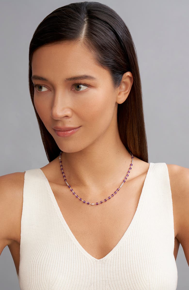LAGOS Caviar Icon Amethyst Bead Necklace, Alternate, color, Amathyst