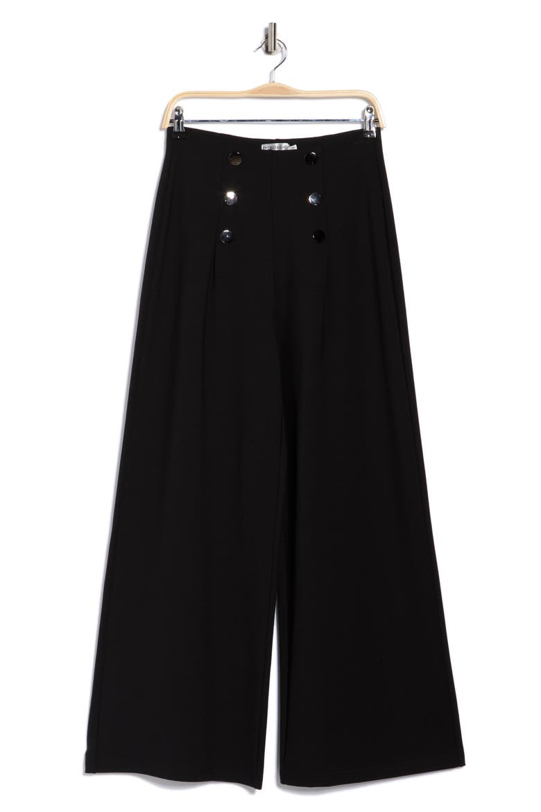 Sailor Wide Leg Pants, Alternate, color, BLACK